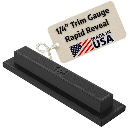 Rapid Reveal - Trim Reveal Tool - 1/4" Trim Gauge - Door Reveal Marking Tool - Durable ABS Plastic - Accurate Jamb Marking - Finish Carpentry & Woodworking Tool - Made in The USA (1/4 Inch Spacer) - size: 1/4 Inch