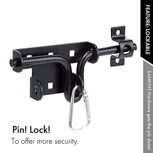 Slide Bolt Gate Latch Door Lock with Padlock Hole, Normal, 1pcs - size: normal