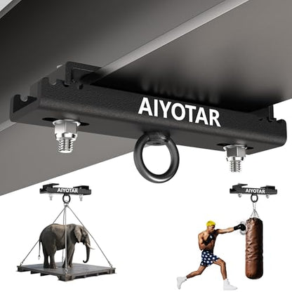 I Beam Clamp Hanger Mount, Heavy Duty Steel Beam Clamp, Heavy Punching Boxing Bag Hanger 5600LB Maximum Bearing Capacity H beam clamp hanger for Boxing Muay Thai MMA Training Gym Swing Trapeze Hammock