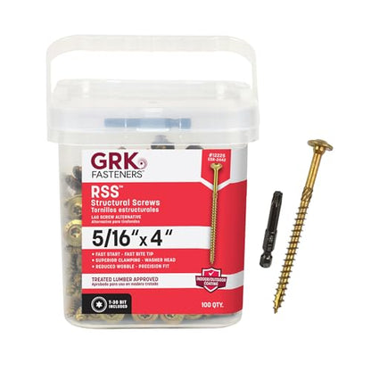 GRK Fasteners RSS™ 5/16 x 4" Rugged Structural Framing Screws, 100 PCS - size: 5/16" x 4"