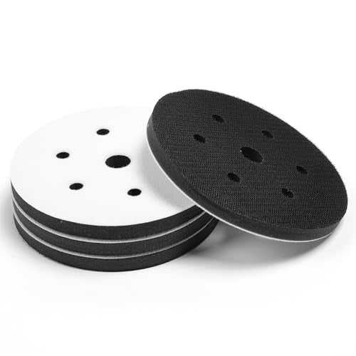 6-Inch 7 Holes Hook and Loop Soft Sponge Cushion Interface Buffer Pad, Pack of 4 - size: 6inch-7holes-4pcs