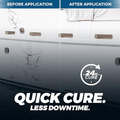 5200 Marine Sealant Adhesive Fast Cure 3oz – Permanent Waterproof Bond for Boats, RVs, Decks & Pool Tile, UV Resistant Above & Below Waterline - color: 1Pack White