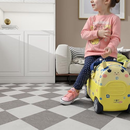 Grey & White Modern Peel & Stick Flooring Roll - 15.7" x 19.68 ft - color: Modern Tile, size: 15.7" x 236"