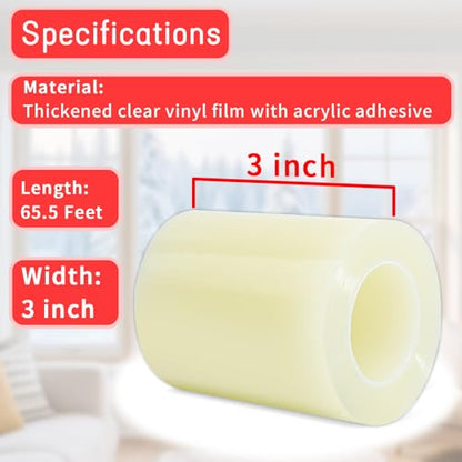 Window Sealing Tape, Window AC Insulation Tape,No Residue,3 Inch x 65 FT - color: Clear, size: 3-Inch x 21.7 Yards