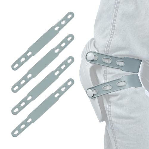 KUNN Rubber Straps for Knee Pads, Replacement Straps for Knee Pads, Set of 4, Grey - color: Grey