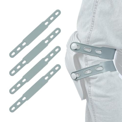 KUNN Rubber Straps for Knee Pads, Replacement Straps for Knee Pads, Set of 4, Grey - color: Grey