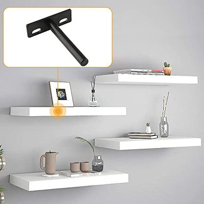 5 Inch Floating Shelf Bracket, 4 Pcs, Black - size: 5 Inch
