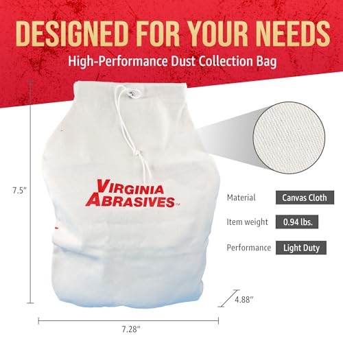 Universal Drum Sander Dust Bag, Cloth, Tie String, Replacement - style: Light Duty (w/o Zipper)