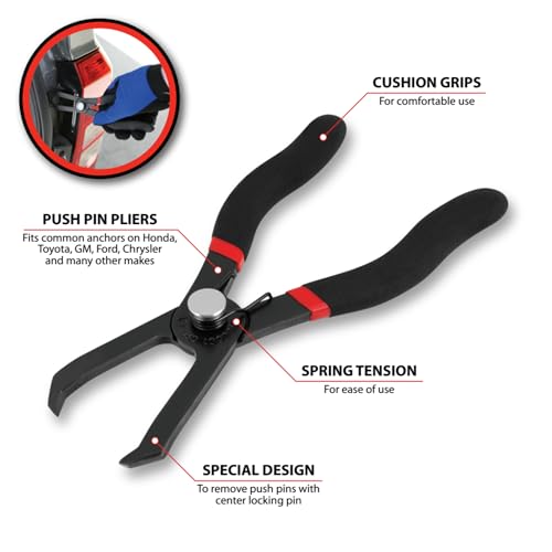 Performance Tool W86561 Angled Push Pin Pliers