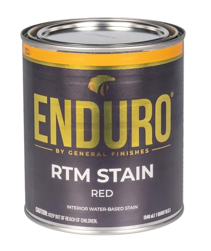 General Finishes Enduro RTM Water Based Wood Stain, 1 Quart, Red - color: Red, size: 1 Quart