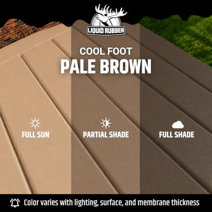 Liquid Rubber Cool Foot Pool Deck Coating, Cooling, Pale Brown, 1 Gallon - color: Pale Brown, size: 128 Fl Oz (Pack of 1)