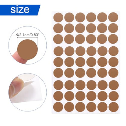 uxcell 7 Sheets/378PCS Self Adhesive Screw Hole Stickers, 2.1cm/0.83" PVC Screw Hole Covers Hole Stickers for Furniture Wood Cabinet Wall Desk Table Bookcase, Blown - color: Blown