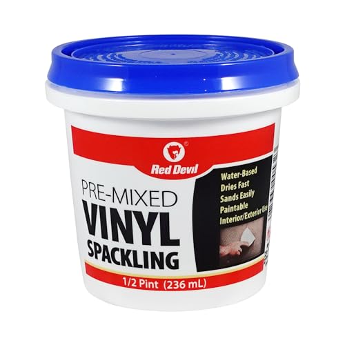 Red Devil 0532 Pre-Mixed Vinyl Spackling, 1/2 Pint - size: 1/2 Pint, style: 1 - Pack