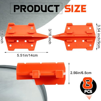 CroBlissful 8 Pcs Deck Spacers 1/8 and 3/16 Inch Board Spacing Edges Tool