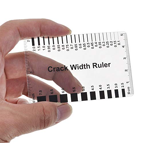 (10PCS) Muka Plastic Concrete Crack Width Ruler - color: Gloss Clear B