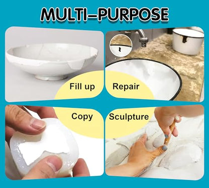 Epoxy Putty Black, 12oz / 340g 2‑Part Multipurpose Fast‑Repair Clay - color: Black