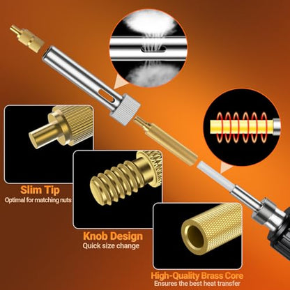 Preciva Heat Set Insert Tool, M2-M8 Threaded Inserts Kit for 3D Printing