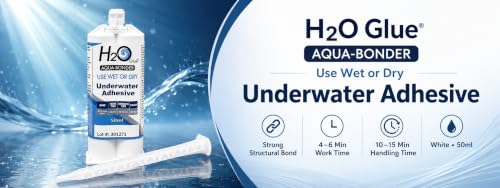 H2O Glue - 50ML Underwater Acrylic Adhesive w/ 190-620 Mixing Tip