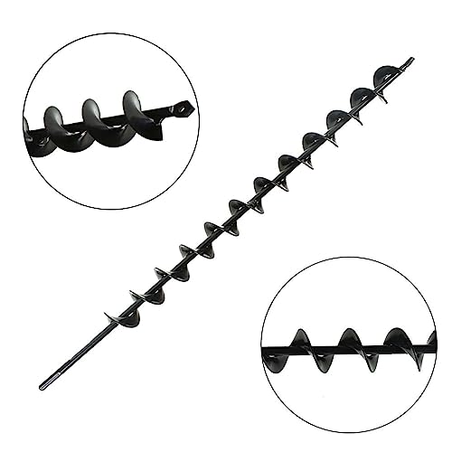 Auger Drill Bit 1.75 x 24 Inch Surface Auger Drill Bit for Planting Garden Auger Drill String or Umbrella Hole Excavator Suitable for 3/8 Inch Hex Drive Drill Bit - size: 1.75 x 24 Inch