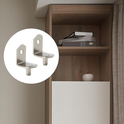 3/16 Inch Shelf Pins, Right Angle Cabinet Shelf Supports, 25 Pack