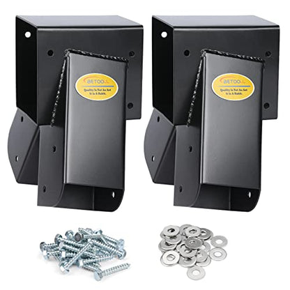 BETOOL Swing Set Brackets - 2pcs A Frame Swing Bracket Hardware with All Mounting Accessories (Black) - style: End Brackets(2Pcs-Black)