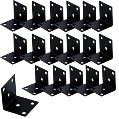 25PCS L Brackets, 2.6" 304 Stainless Steel Brackets, Black - size: 25PCS-2.6'' L Brackets