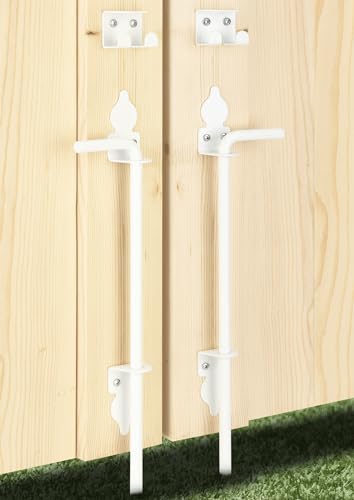 18" Heavy Duty Cane Bolt Gate Drop Rod Fence Hardware Ground Latch Stopper - size: 18 Inch