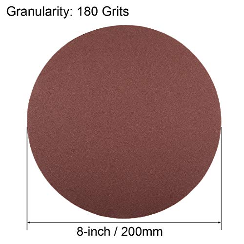 uxcell 15pcs 8" Hook and Loop Sanding Discs 180 Grit Aluminum Oxide - size: 180 Grit