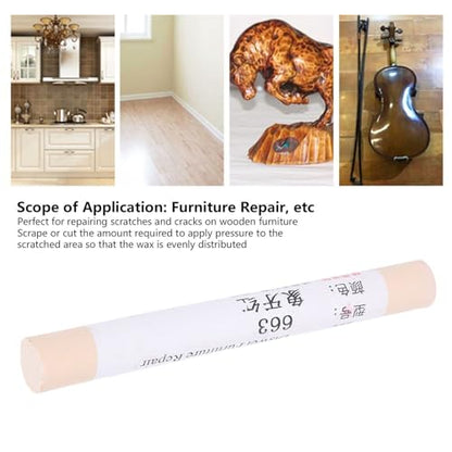 Furniture Paint Repair Crayon, Wood Scratch Patch Pen with Wax, 2pcs Set for Home Office