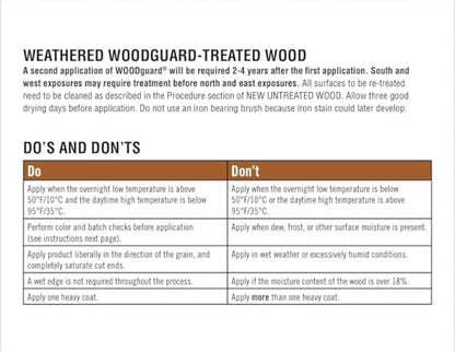 Woodguard Exterior Wood Preservative and Finish, 1 Gallon, Honey 2000