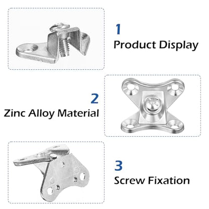 20 Pack L Bracket, Detachable Corner Brace, Heavy Duty Butterfly Metal Brackets with 80 Pcs Screws, Right Angle Support for Wood Furniture Cabinet Shelves Table Chair Bed, Silver