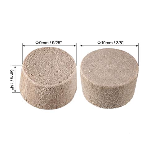 uxcell Wood Button Top Plugs 9/25 Inch Cherry Hardwood Furniture Plugs 1/4 Inch Height 50 Pcs - size: 9/25"x1/4"