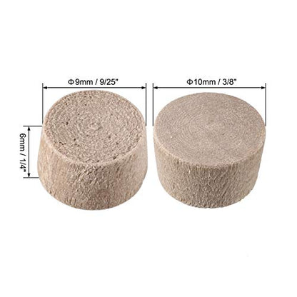 uxcell Wood Button Top Plugs 9/25 Inch Cherry Hardwood Furniture Plugs 1/4 Inch Height 50 Pcs - size: 9/25"x1/4"