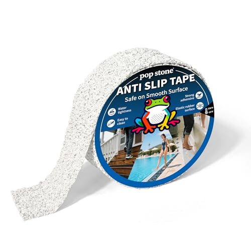 Waterproof Anti-Slip Traction Tape | 2" X 16.5ft | Heavy-Duty EPDM Rubber Granule Surface, Strong Grip & Resilient Foot Contact | Indoor & Outdoor for Pool, Bath, Ramps, Stairs and Steps - color: Bath Crisp, size: 2" X 16.5ft