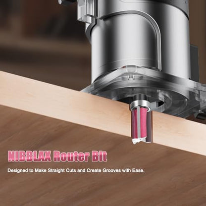 3-Flute Top Bearing Flush Trim Bit 1/4" Shank 5/8" Dia 1" Cut Length - size: 5/8"Dia x 1" x 1/4"Sh, style: Top Bearing