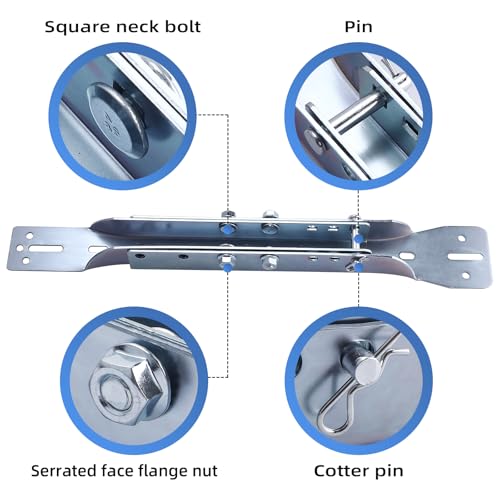 Garage Door Parts Reinforcement Bracket, Adjustable Garage Door Opener Bracket, Fits 18"-24" Panel, 2 Pack - color: 2 Pack