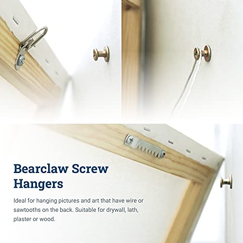 PHS Gold Bear Claw Hanger Screws, Holds 30 lb, 30 Pack for Drywall - color: Gold, size: 30 Pack