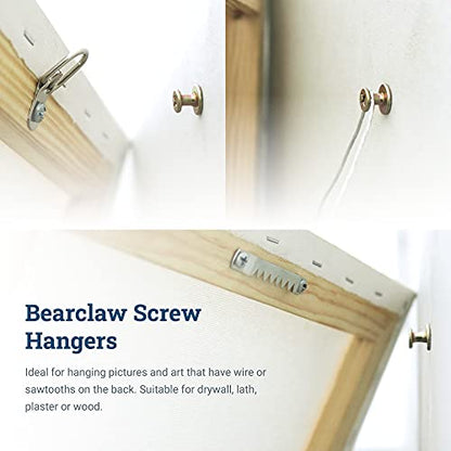 PHS Gold Bear Claw Hanger Screws, Holds 30 lb, 30 Pack for Drywall - color: Gold, size: 30 Pack