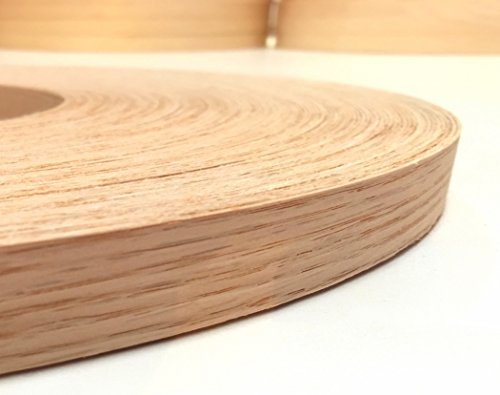 Edge Supply Red Oak 1-1/2 in x 50 ft Roll – Pre-Glued Iron-On Wood Veneer Tape – Wood Veneer Edge Banding Tape with Hot Melt Adhesive, Smooth Sanded Finish Ideal for Furniture & DIY, Made in USA - color: Red Oak, size: 1-1/2 in x 50 ft