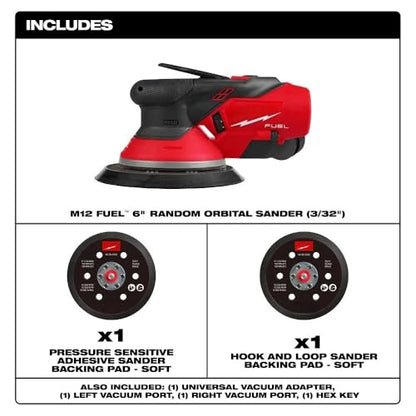 New 2584-20 Power Random Orbit Sanders for Milwaukee M12 FUEL 6" Random Orbital Sander 3/32" - Bare Tool