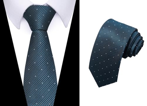 joy alice Tie For Men 6 PCS Necktie Woven Jacquard Neck Ties Set Neck Ties - color: Yellow Green Greenblue Champagne