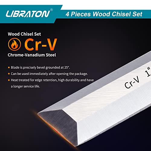 LIBRATON Chisel Set, Wood Chisel Set, Wood Chisel Tool Set for Woodworking