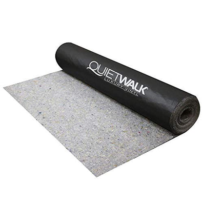 QuietWalk LV Luxury Vinyl, Laminate, or Wood Underlayment (Float, Glue, or Nail) & Roberts 50-040 Underlayment Tape Roll, Red