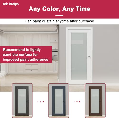 Interior Door,1-Lite Glass Doors,Wood Door Slab,30x80 Barn Door - size: 30" x 80"