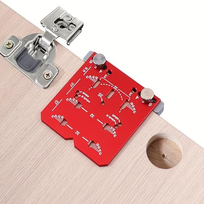 Adjustable Cabinet Hinge Jig - 35mm Drill Guide Tool, Compatible with 45mm & 48mm Concealed Hinges, Precision Hardware Installation Tool for Cabinet Doors, Wardrobes & Furniture