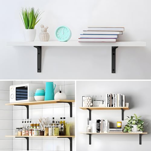 4 x 4 Inch Metal Shelf Bracket, Heavy Duty Shelf Support Bracket - size: 4 x 4 Inch (4 PCS)