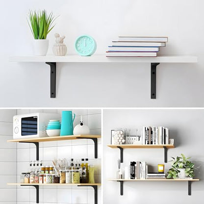 4 x 4 Inch Metal Shelf Bracket, Heavy Duty Shelf Support Bracket - size: 4 x 4 Inch (4 PCS)