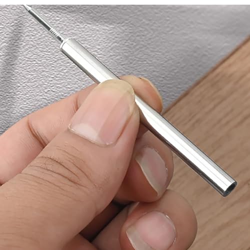Double-Head Skirting Thread Seamless Nail Double-Headed Screw Solid Wood Baseboard Screws Invisible Screws & Nail with Specific Sleeve Tool (100pcs)