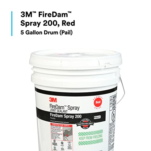 3M FireDam Spray 200, Red Color, 5 Gallon Drum (Pail) - color: Red