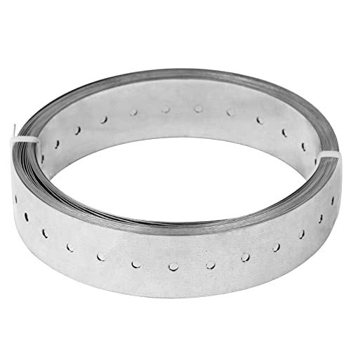 GBGS 32ft Metal Strapping,1-5/8" Width Perforated Steel Coil Strap,27 Ga - size: Width:1-5/8"(40 mm)